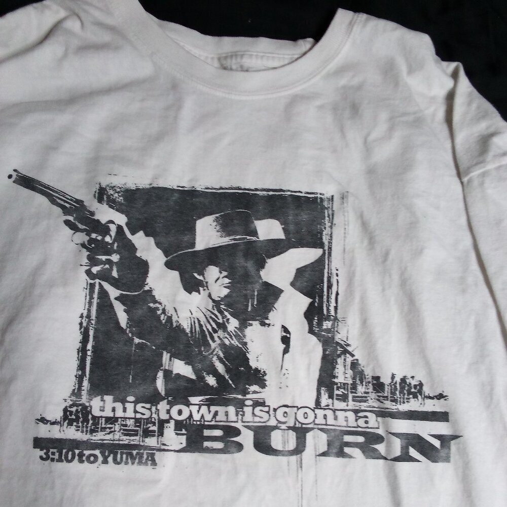 Vintage 3:10 To Yuma This Town Is Gonna Burn Promotional T-Shirt